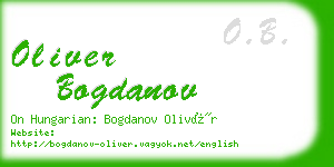 oliver bogdanov business card